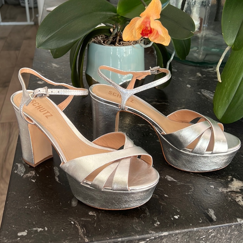 Schutz Keefa Sandal Silver 8.5